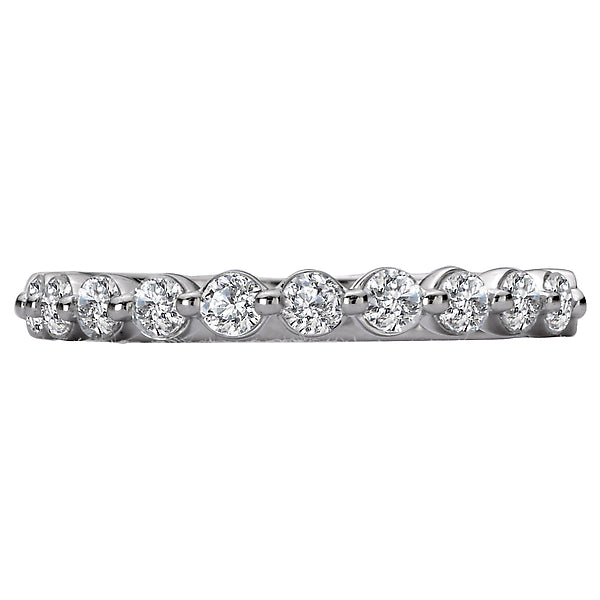 14K White Gold Romance Collection Wedding Band.