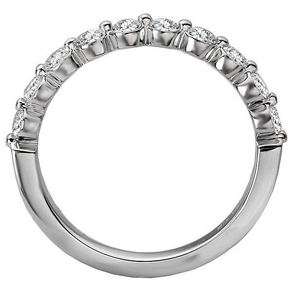 14K White Gold Romance Collection Wedding Band.