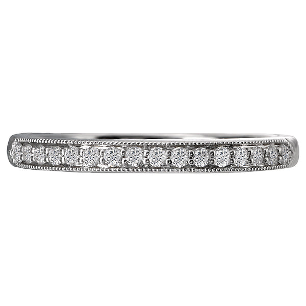 14K White Gold Romance Collection Wedding Band.