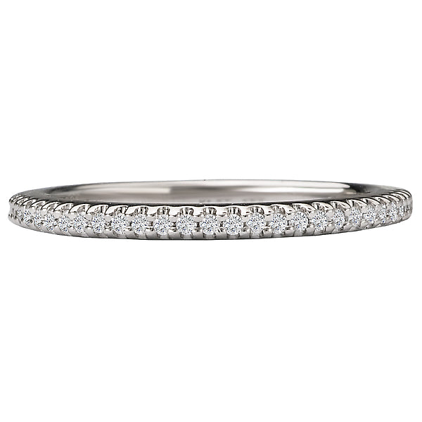 14K White Gold Romance Collection Wedding Band.