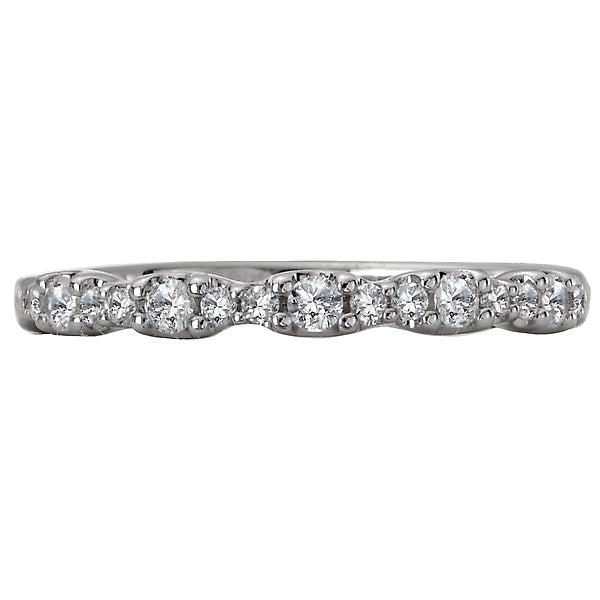 14K White Gold Romance Collection Wedding Band.