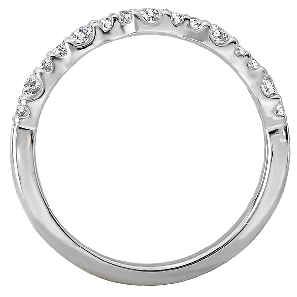 14K White Gold Romance Collection Wedding Band.