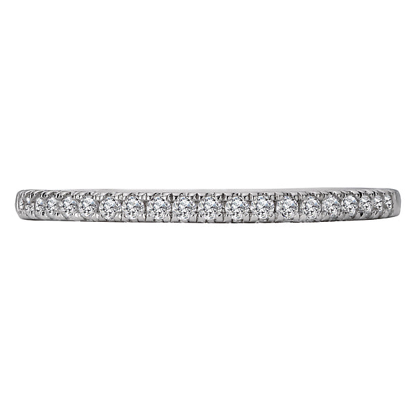 14K White Gold Romance Collection Wedding Band.