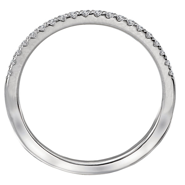 14K White Gold Romance Collection Wedding Band.