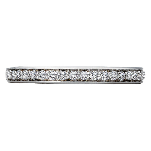 14K White Gold Romance Collection Wedding Band.