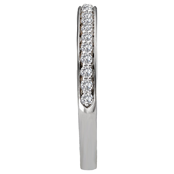 14K White Gold Romance Collection Wedding Band.