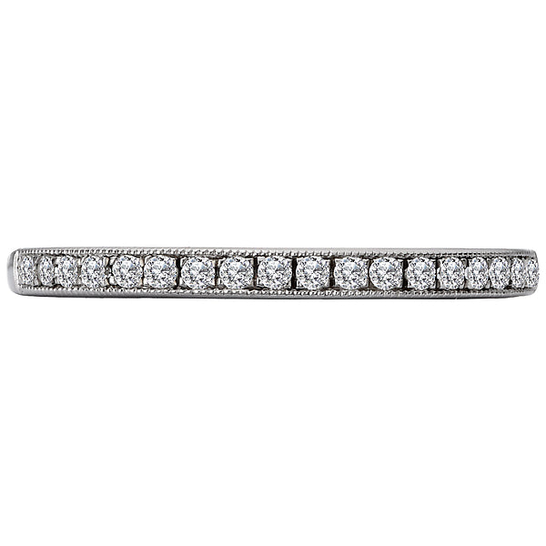 14K White Gold Romance Collection Wedding Band.