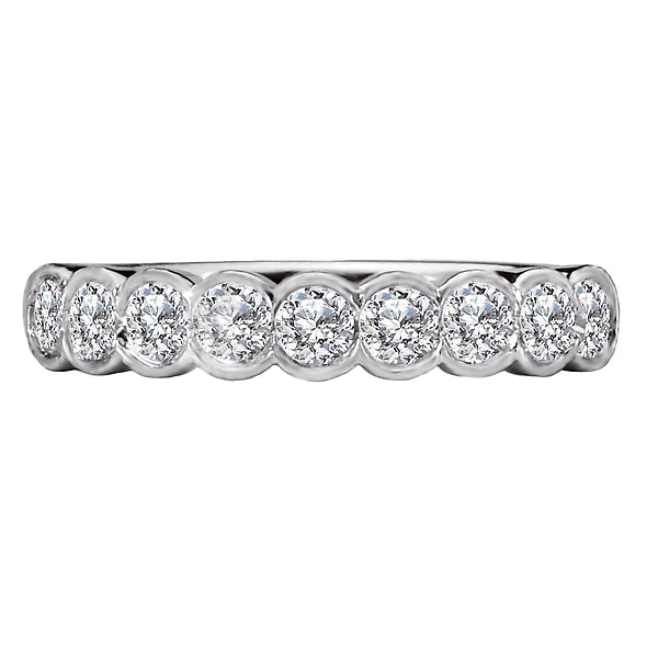 14K White Gold Romance Collection Wedding Band.