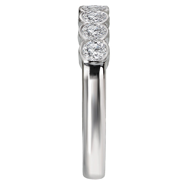 14K White Gold Romance Collection Wedding Band.