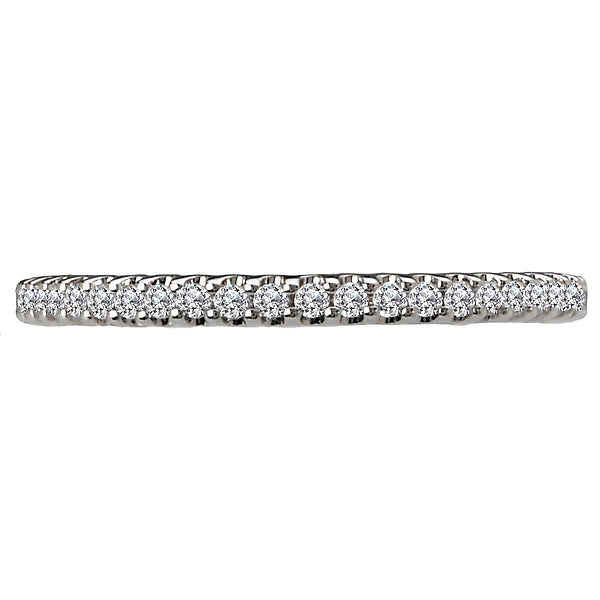 14K White Gold Romance Collection Wedding Band.