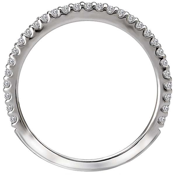 14K White Gold Romance Collection Wedding Band.