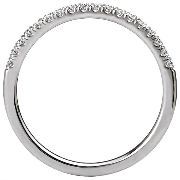 14K White Gold Romance Collection Wedding Band.