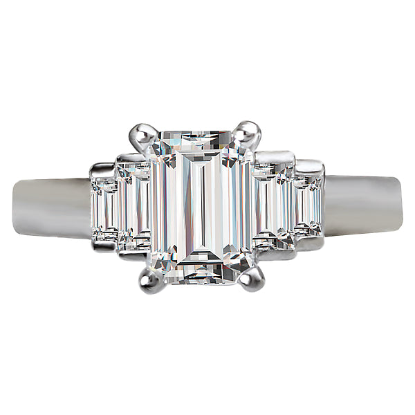 14K White Gold Classic Semi-Mount Romance Collection Wedding Ring.