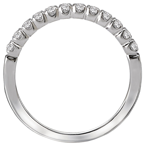 14K White Gold Romance Collection Wedding Band.