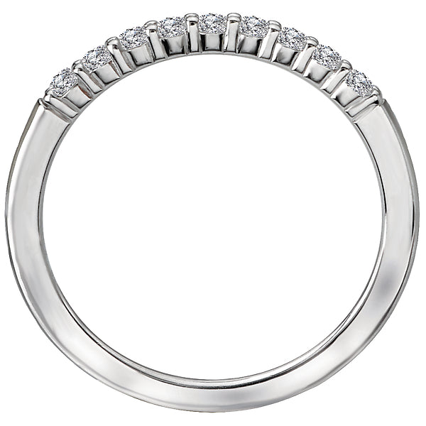 14K White Gold Romance Collection Wedding Band.