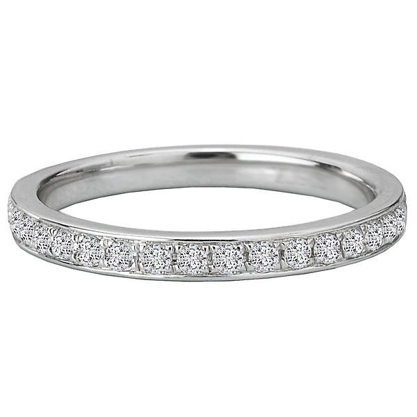 14K White Gold Romance Collection Wedding Band.