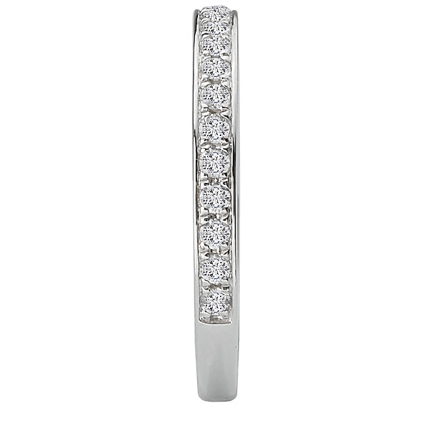 14K White Gold Romance Collection Wedding Band.