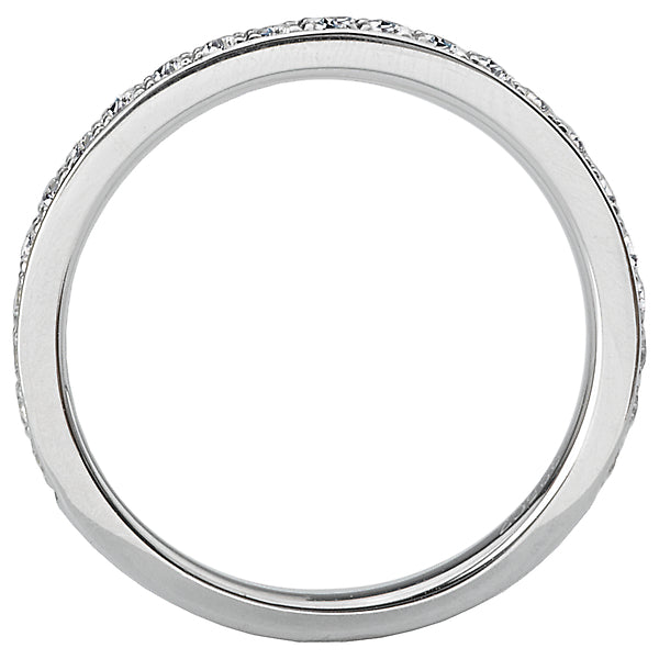 14K White Gold Romance Collection Wedding Band.