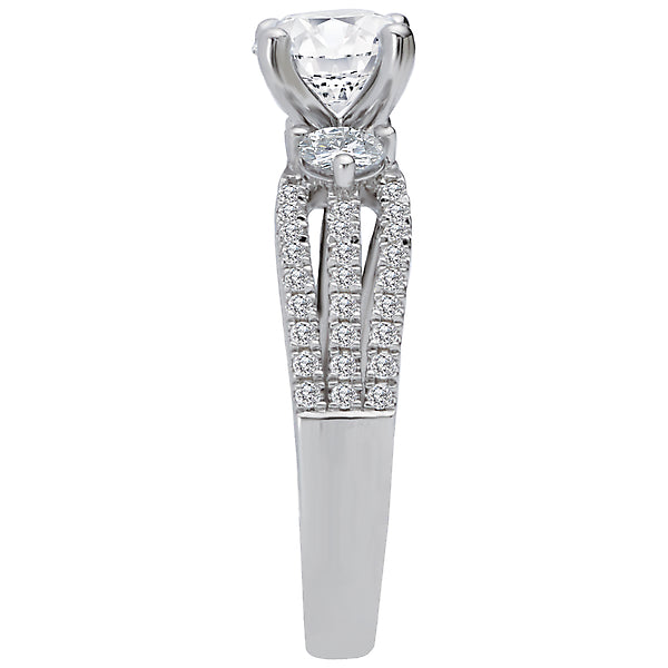 Split Shank Semi-Mount Romance Collection Wedding Ring.