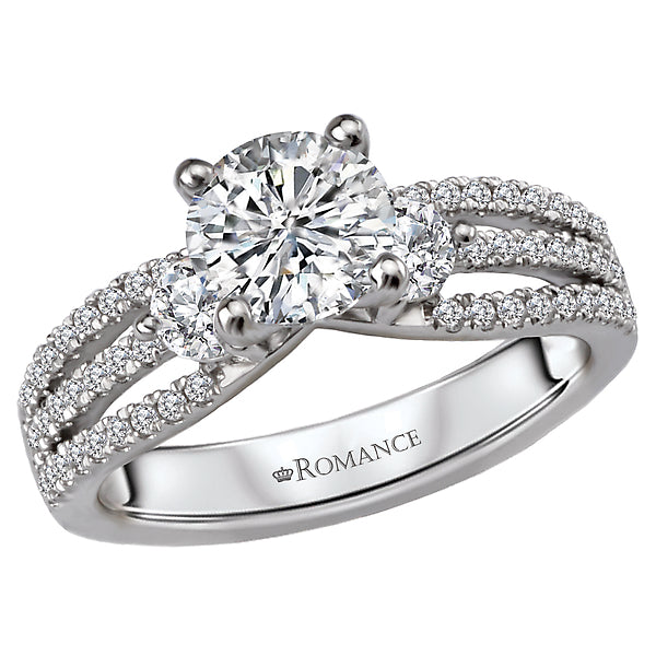 Split Shank Semi-Mount Romance Collection Wedding Ring.