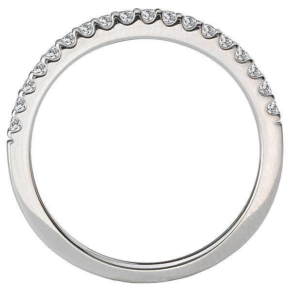 14K White Gold Romance Collection Wedding Band.