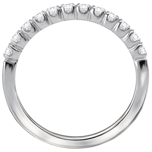 14K White Gold Romance Collection Wedding Band.