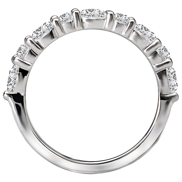 14K White Gold Romance Collection Wedding Band.