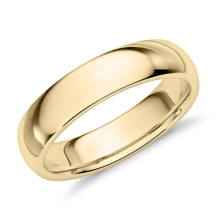 Men's Comfort Fit 14k Yellow Gold (6mm) Band.
