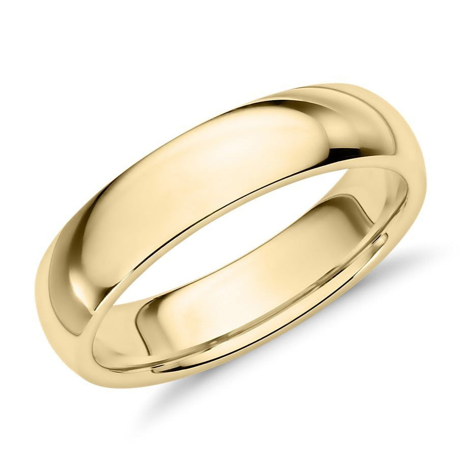 Men's Comfort Fit 14k Yellow Gold (3mm) Wedding Band.