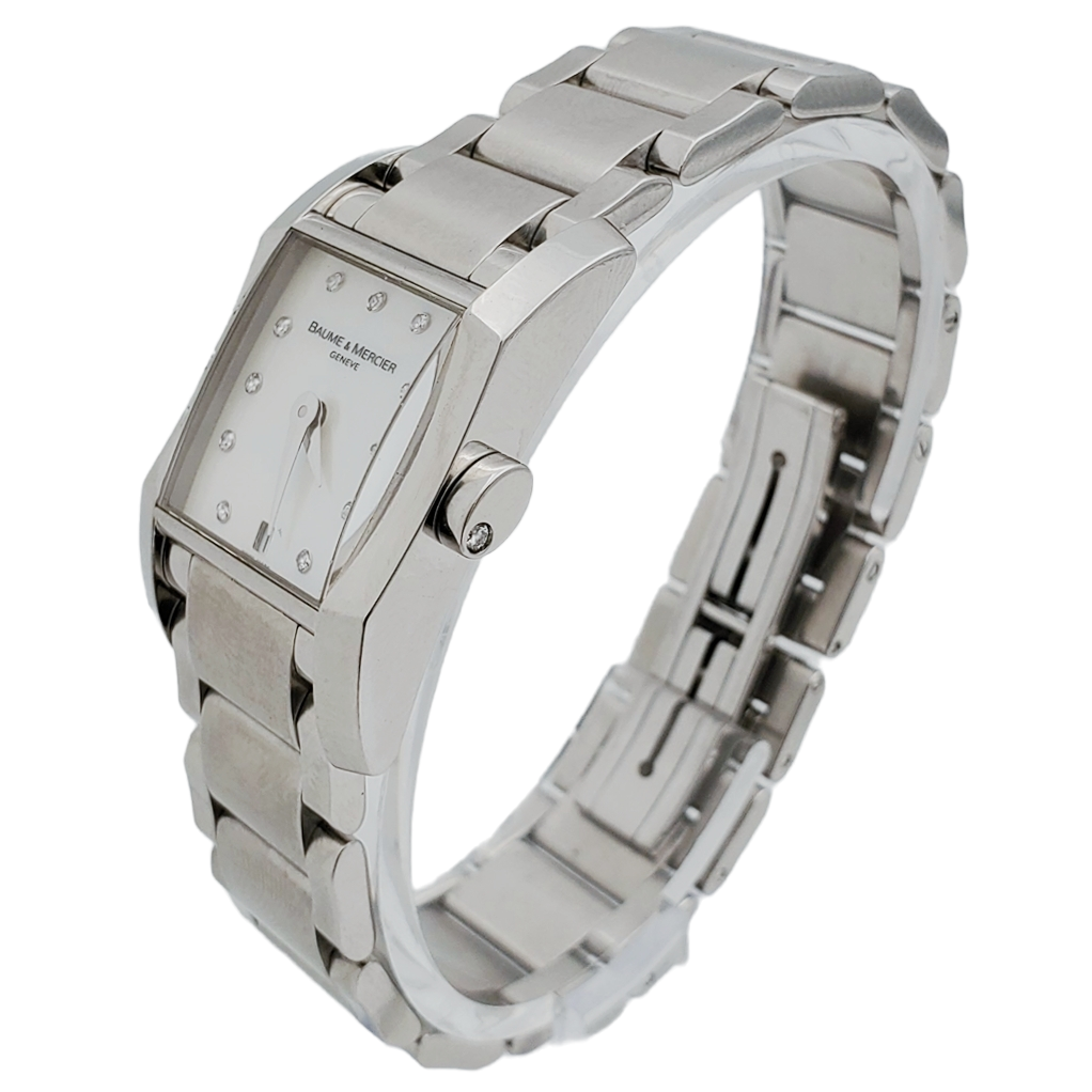Ladies Baume & Mercier Hampton Stainless Steel Watch with Diamond Mother of Pearl Diamond Dial. (Pre-Owned)