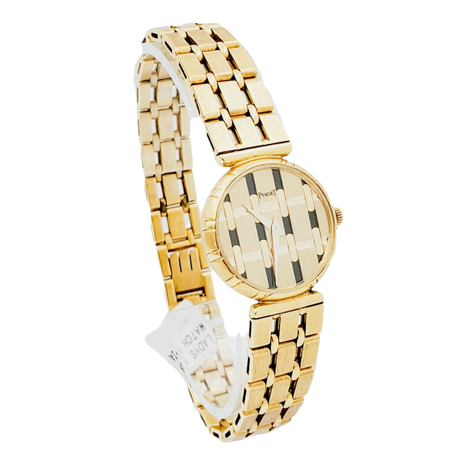Ladies Piaget Vintage Solid 18K Solid Yellow Gold Band Watch with Gold Dial. (Pre-Owned)