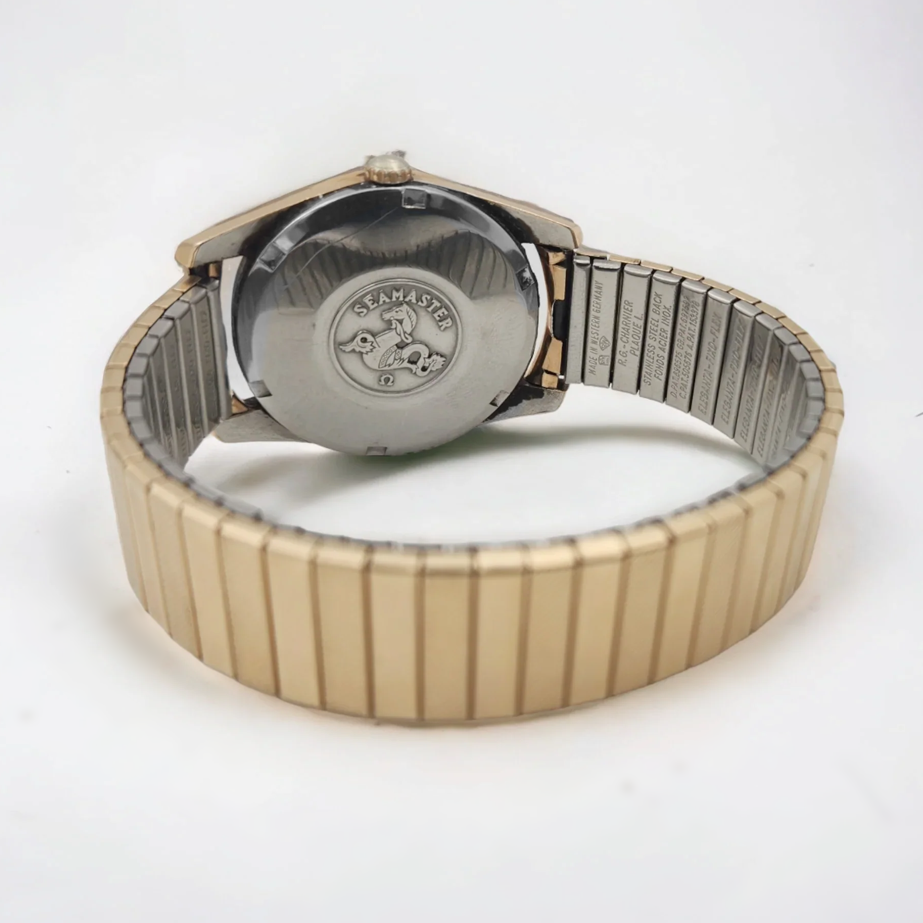 Men's Omega 34mm Vintage 1950's Seamaster Calendar Automatic Rose Gold Plated Watch. (Pre-Owned)