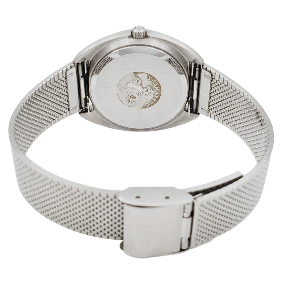 Men's Omega Seamaster 36mm Vintage Stainless Steel Watch with Mesh Band and Silver Dial. (Pre-Owned)