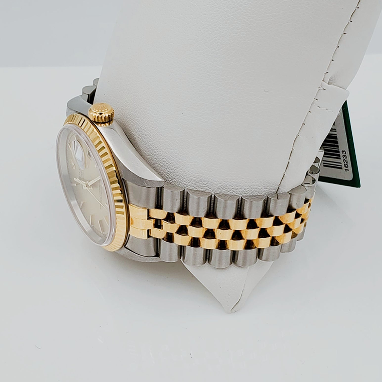 1998 Men's Rolex 36mm DateJust 18K Gold / Stainless Steel Two Tone Watch with Fluted Bezel and Champaign Dial. (UNWORN 16233)