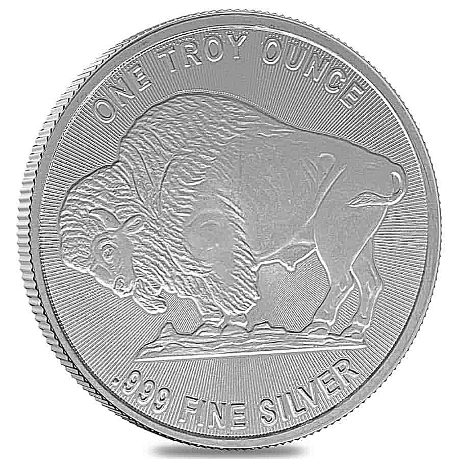One Troy Ounce 1 oz Buffalo Indian Head .999 Fine Pure Silver Coin. (TUBE OF 20)