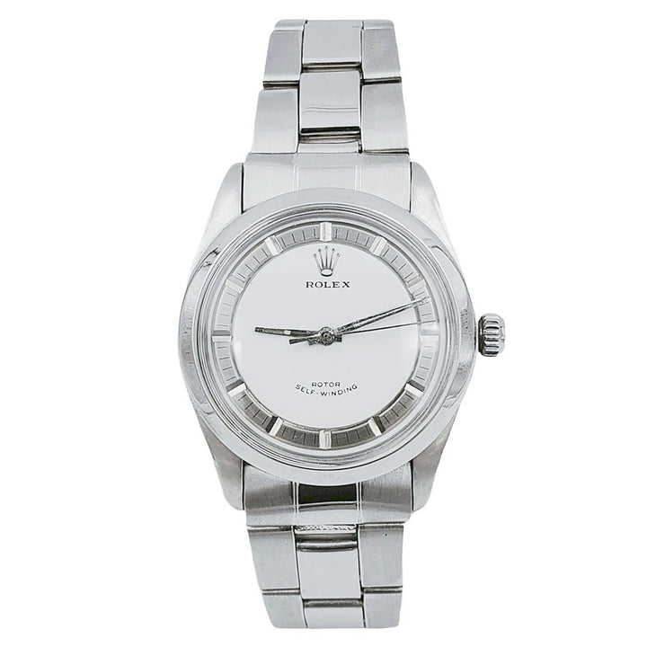 Men's Tudor 34mm Vintage Oyster Prince Stainless Steel Watch with White Tuxedo Custom Dial and Smooth Bezel. (Pre-Owned)