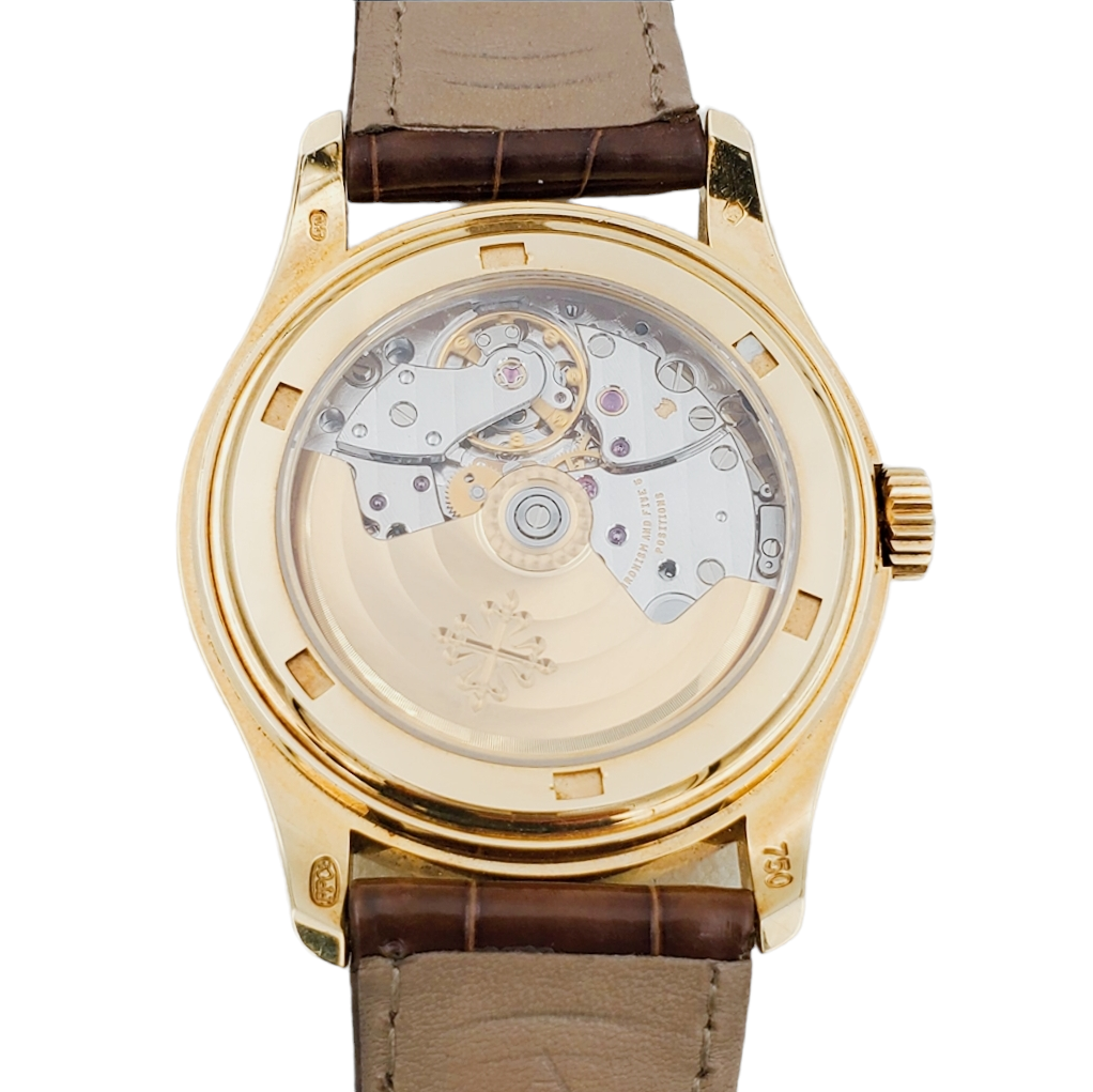 Men's Patek Philippe Complications 18K Gold Yellow Gold Automatic Wrist Watch with Annual Calendar. (Pre-Owned Model 5035)