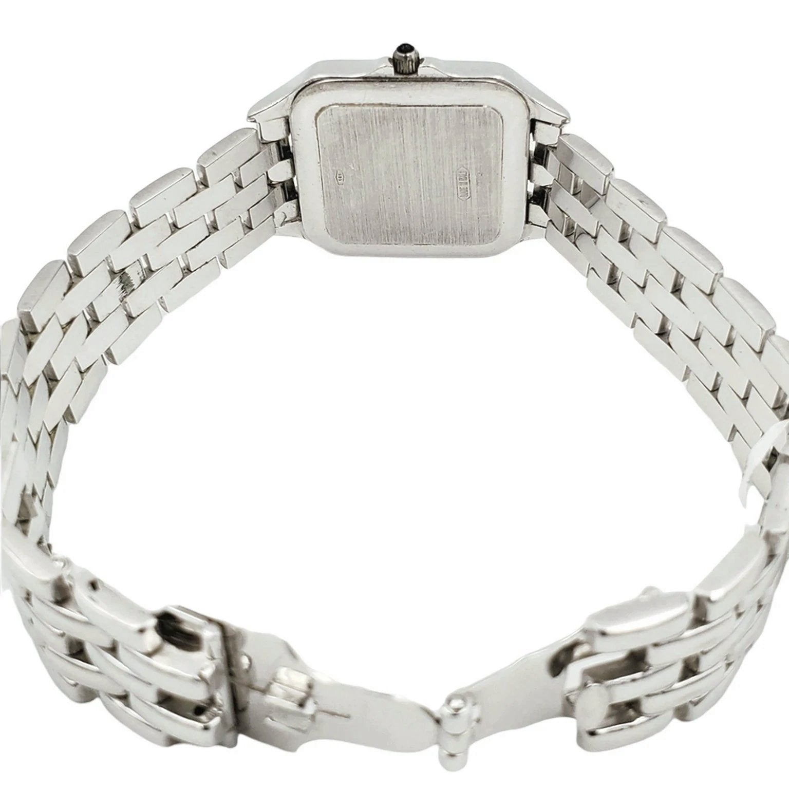 Unisex Geneve 14K White Gold Watch with Diamond Dial and Diamond Bezel. (Pre-Owned)