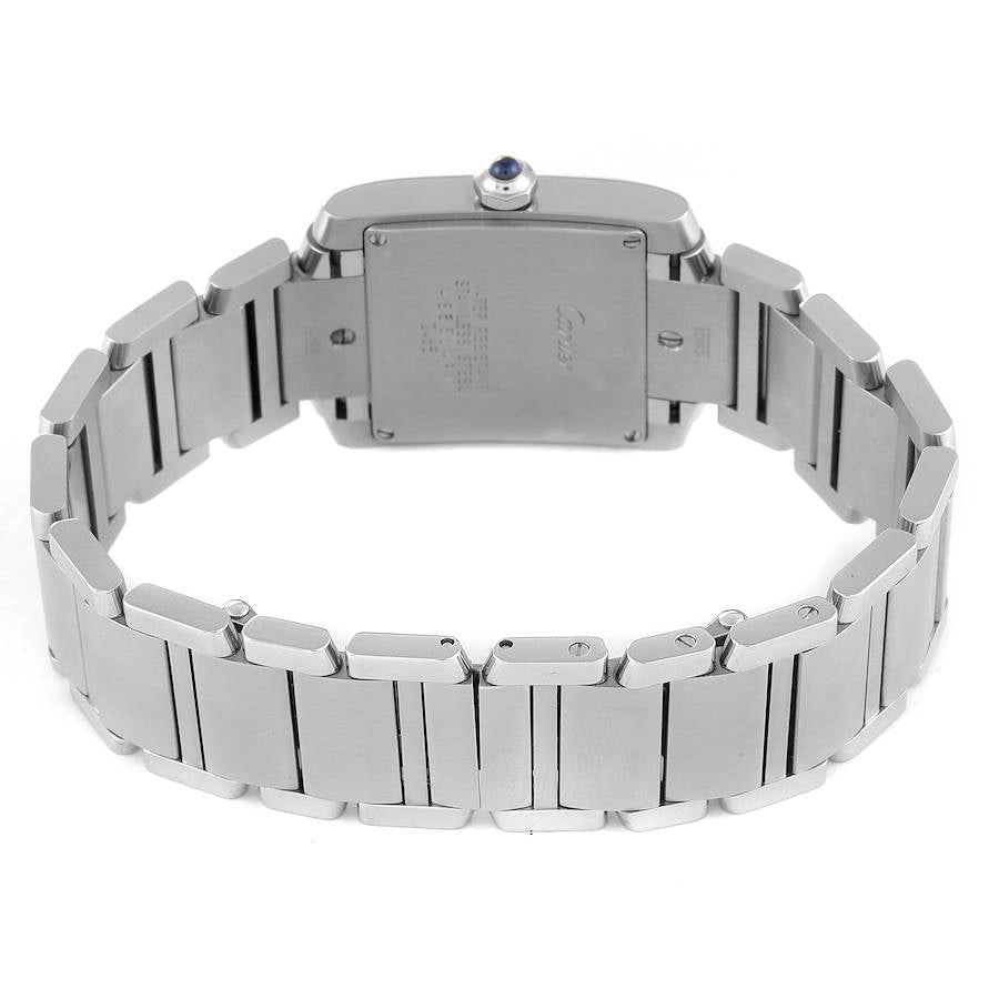 Ladies Medium Cartier 25mm Tank Francaise Stainless Steel Watch In Polished Finish. (Pre-Owned)