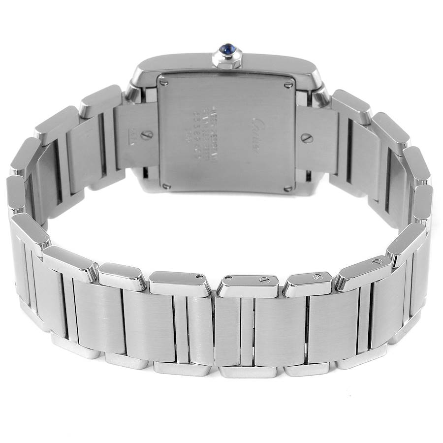 Ladies Medium Cartier 25mm Tank Francaise Stainless Steel Watch In Polished Finish. (Pre-Owned)