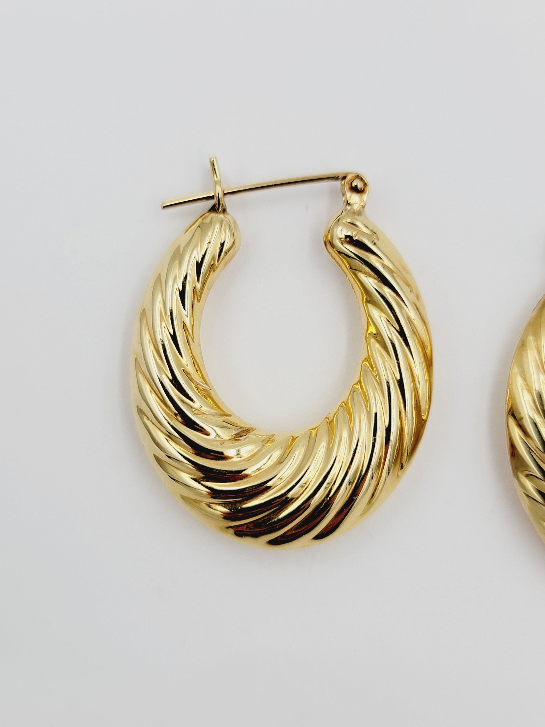 14k  Yellow Gold Hoops