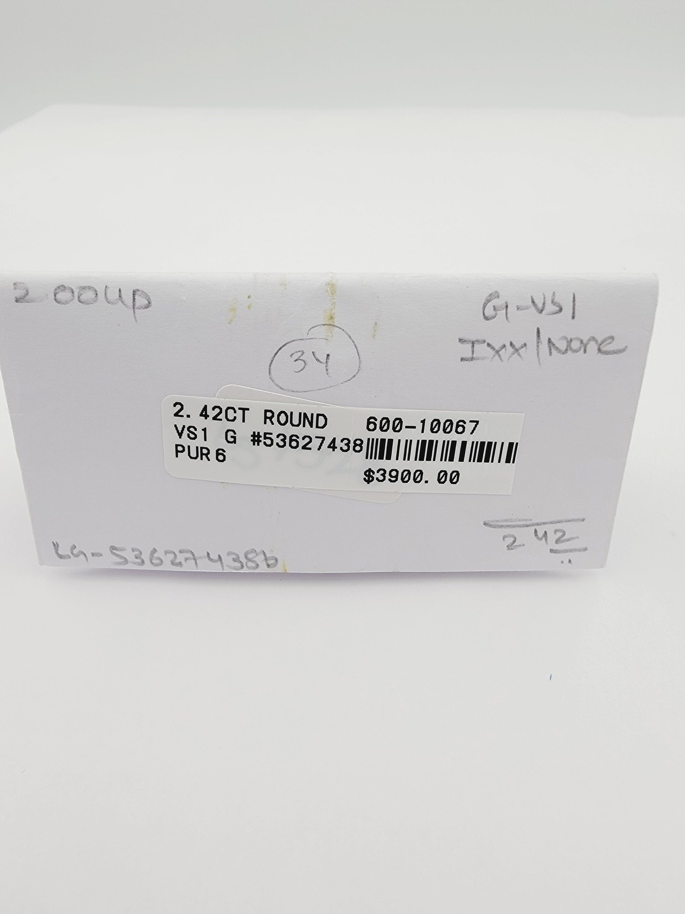 2.42ct Round Brilliant Cut Lab Grown Diamond-VS1 Clarity, G Color