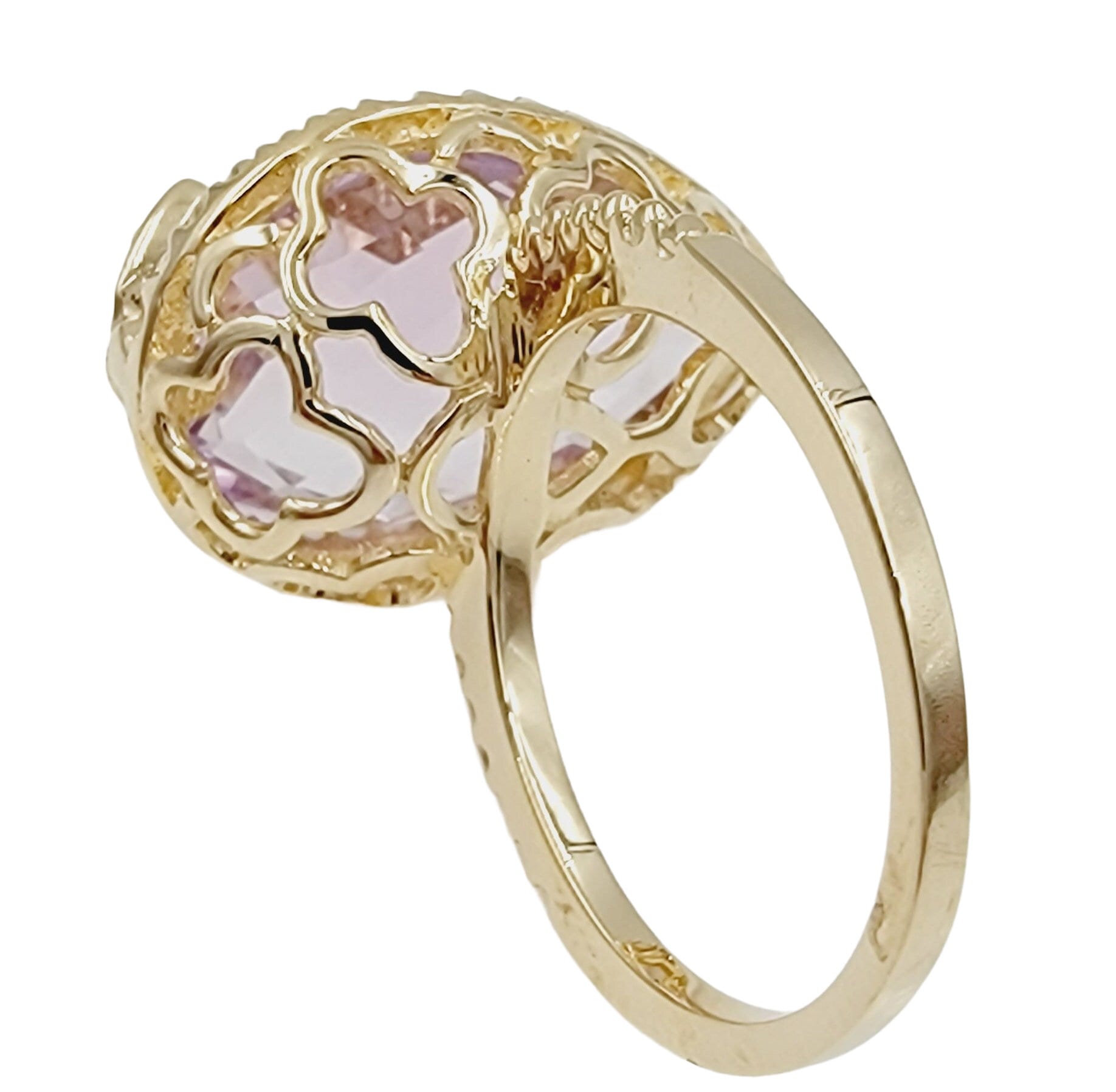 14k yellow Gold Amethyst Ring, Gold Ring With Gemstone, Elegant Gold Ring, Amethyst Jewelry