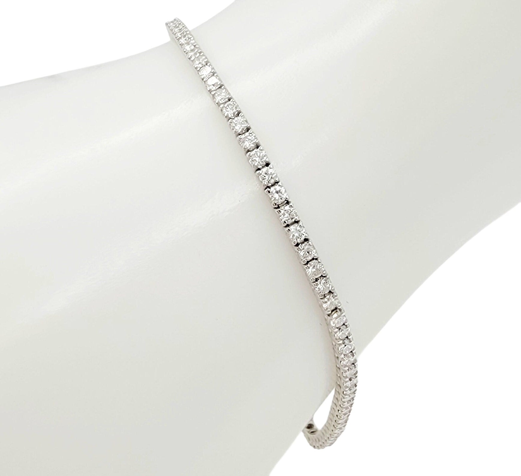 14k white gold tennis bracelet