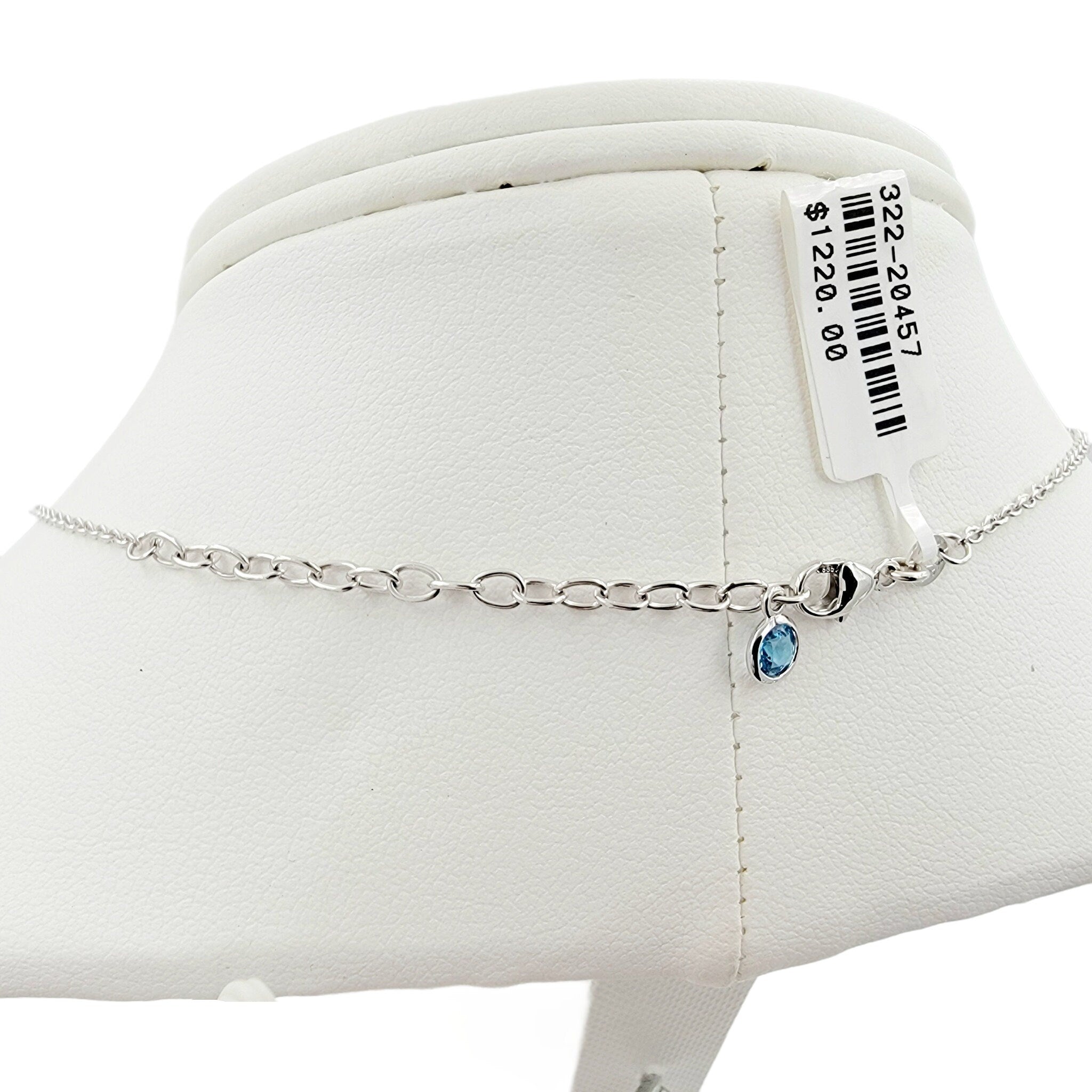 14k white gold women's butterfly pendant necklace , gift for her adjustable necklace
