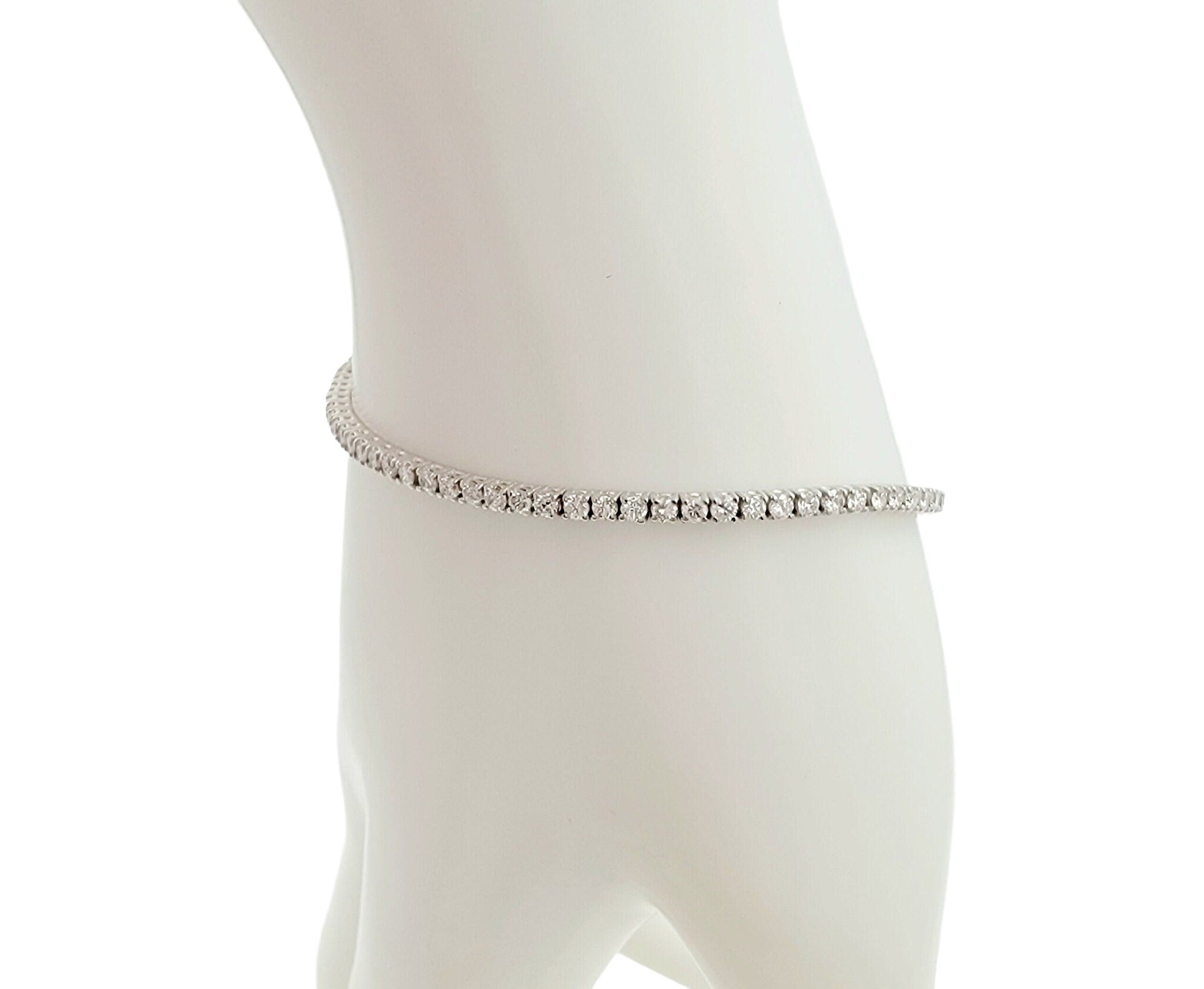 14k white gold tennis bracelet