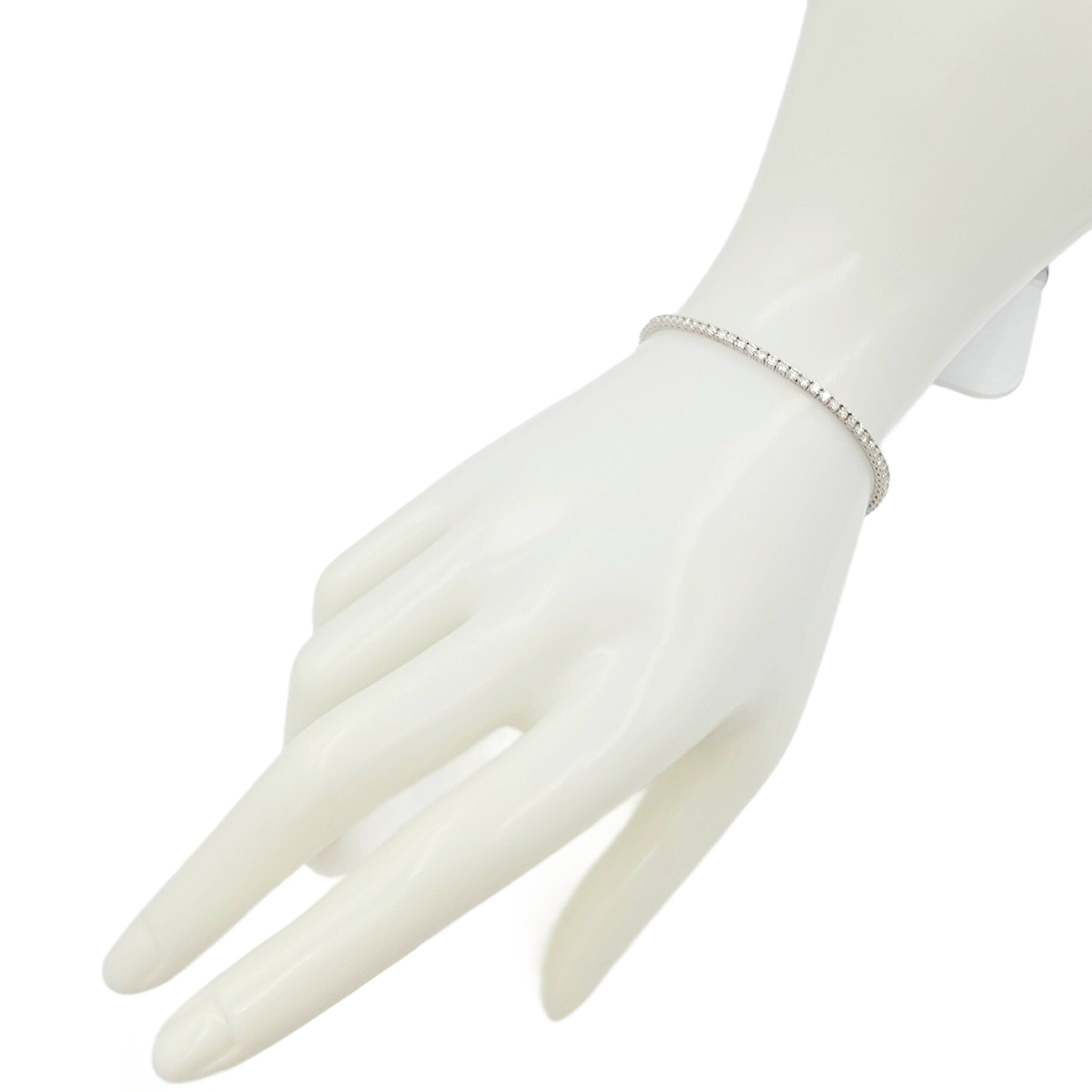 14k white gold tennis bracelet
