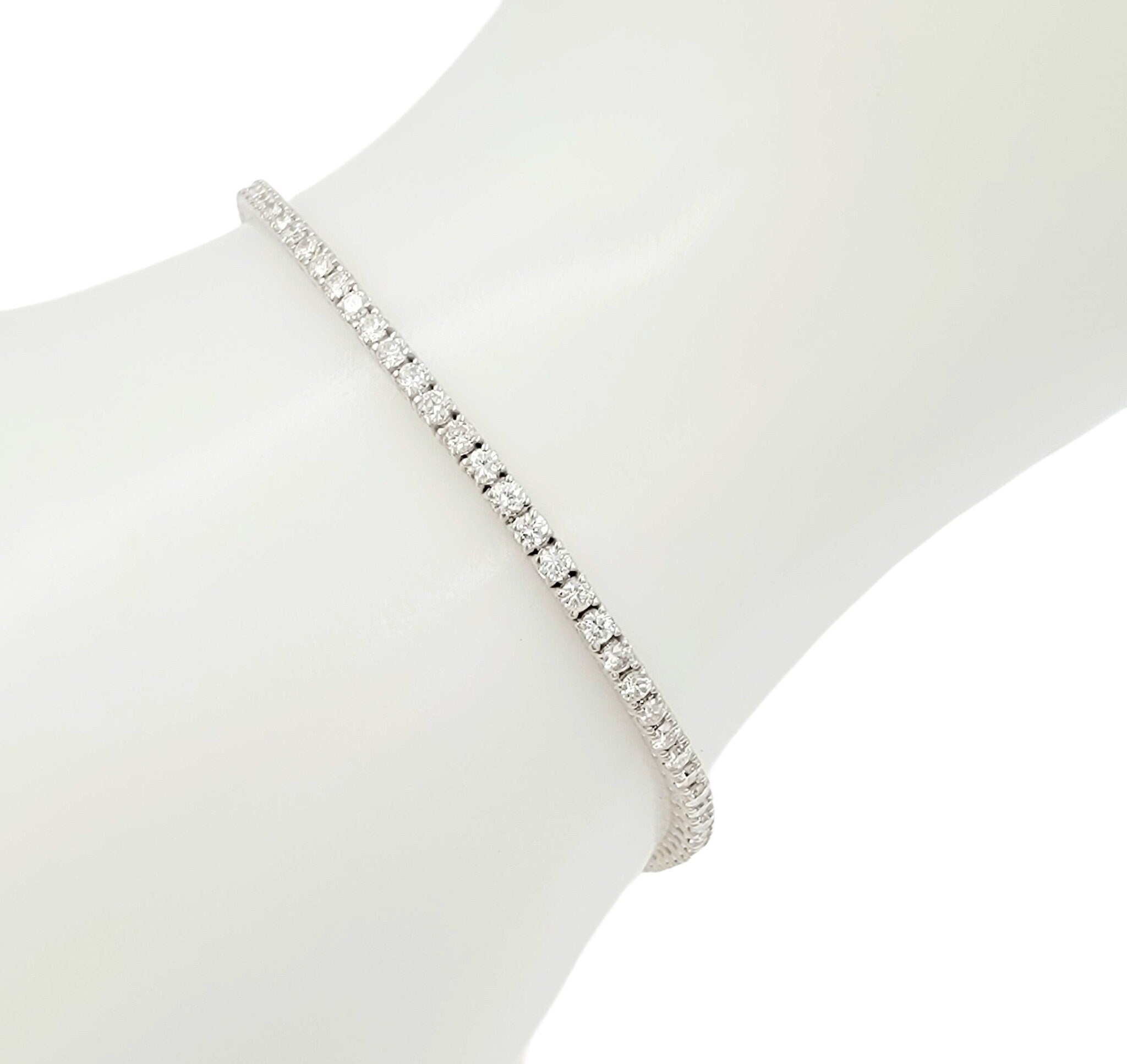 14k white gold tennis bracelet