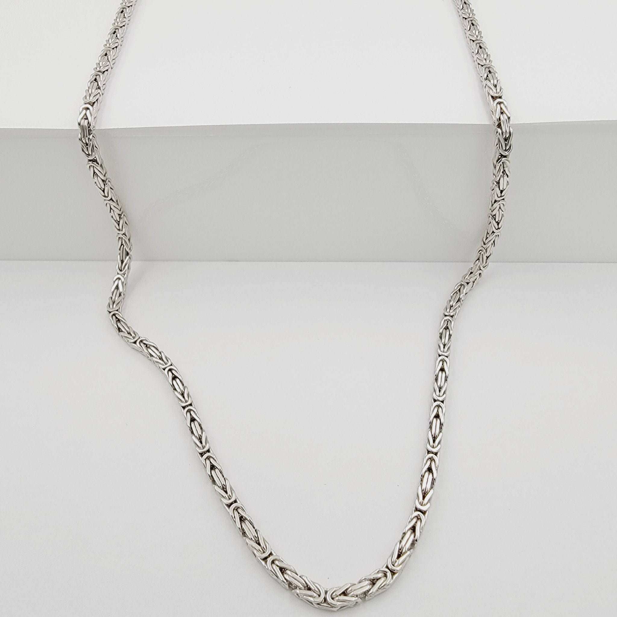 14k white gold Italian Byzantine Chain