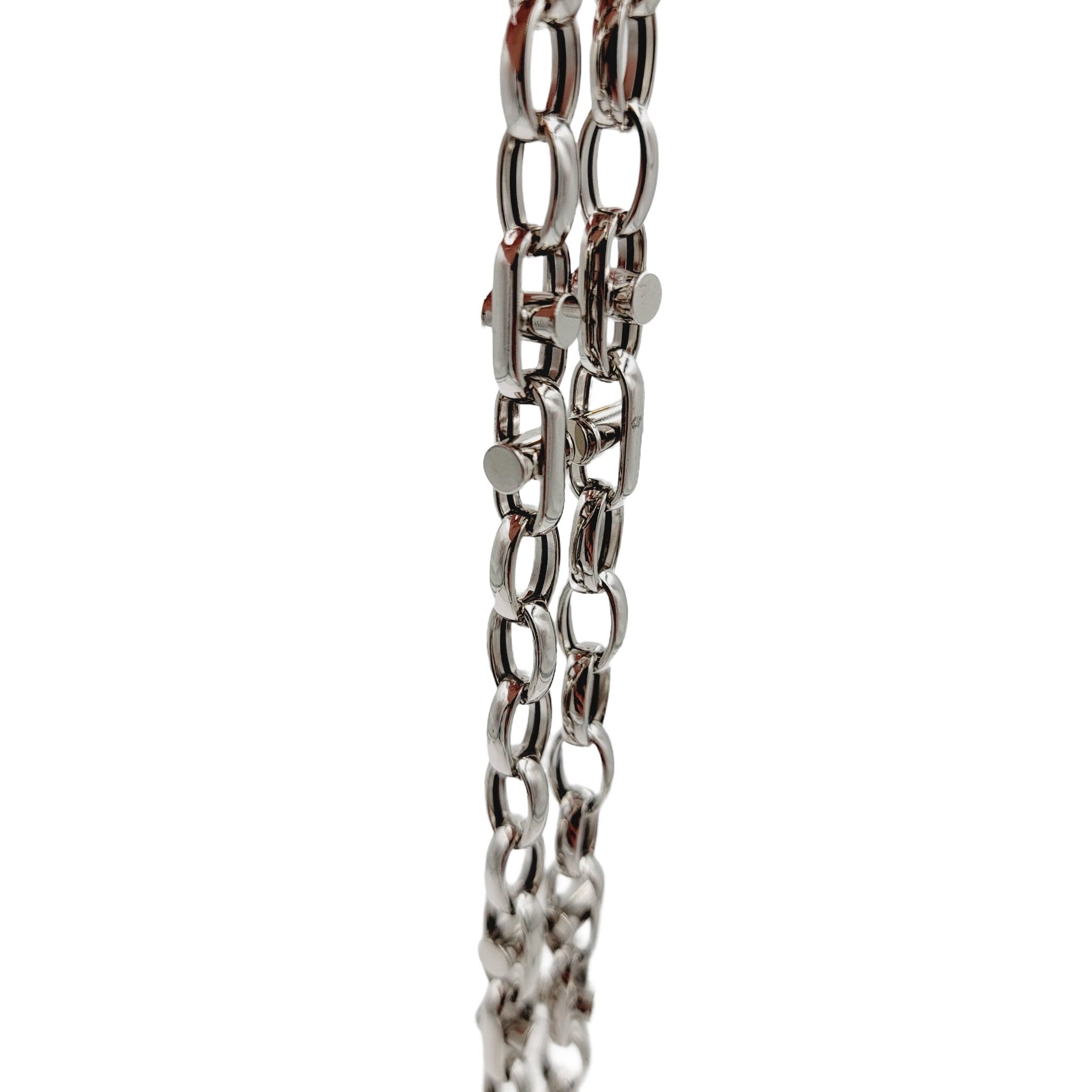 14k white gold mens chain 28"